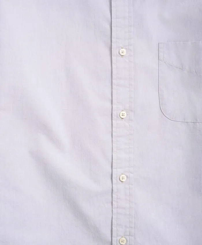 Men Big and Tall Friday Shirt Poplin EndOnEnd Grey Brooks Brothers Sport Shirts