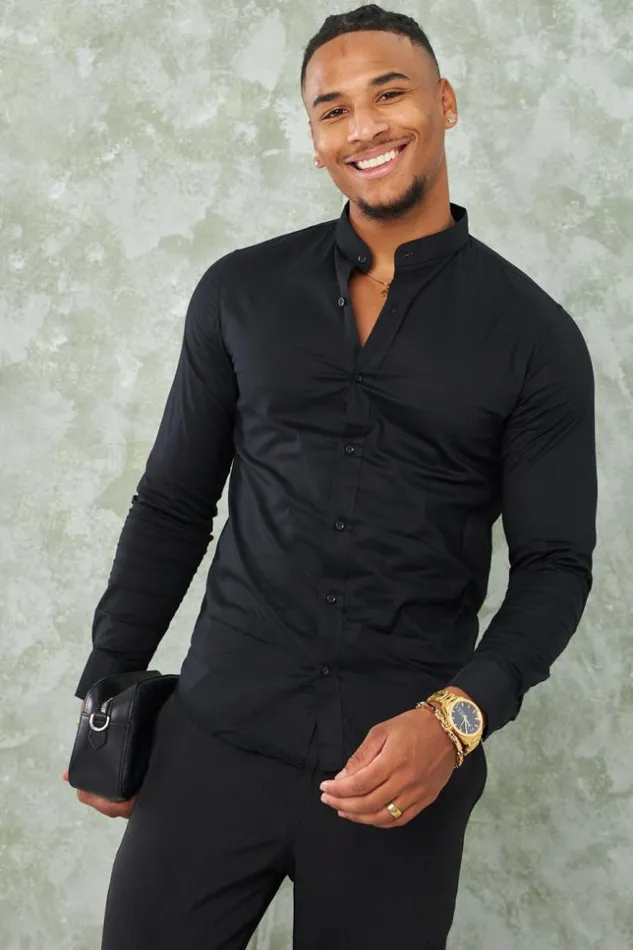 Men Black Collar Shirt Brentiny Paris Shirts
