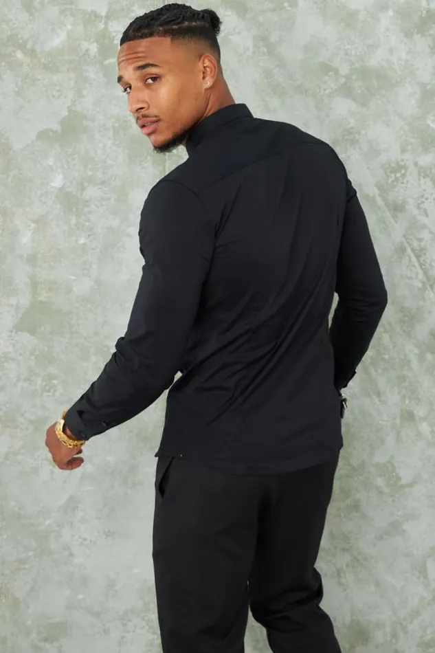 Men Black Collar Shirt Brentiny Paris Shirts Men Black Collar Shirt Brentiny Paris Shirts