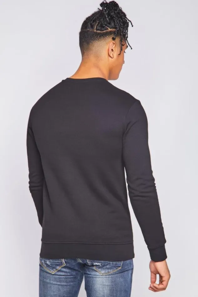 Men Black Sweatshirt With Yellow Stains Black Brentiny Paris Sweatshirts and Pullovers Men Black Sweatshirt With Yellow Stains Black Brentiny Paris Sweatshirts and Pullovers