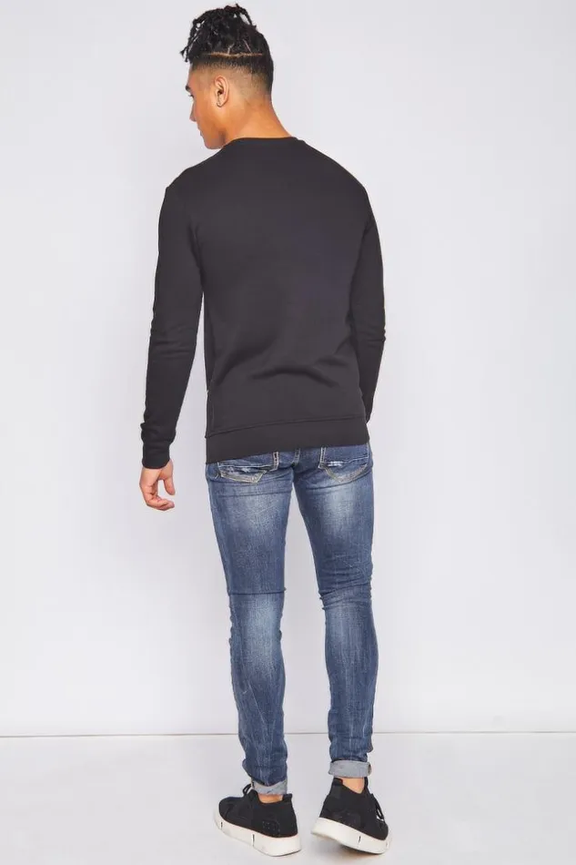 Men Black Sweatshirt With Yellow Stains Black Brentiny Paris Sweatshirts and Pullovers Men Black Sweatshirt With Yellow Stains Black Brentiny Paris Sweatshirts and Pullovers
