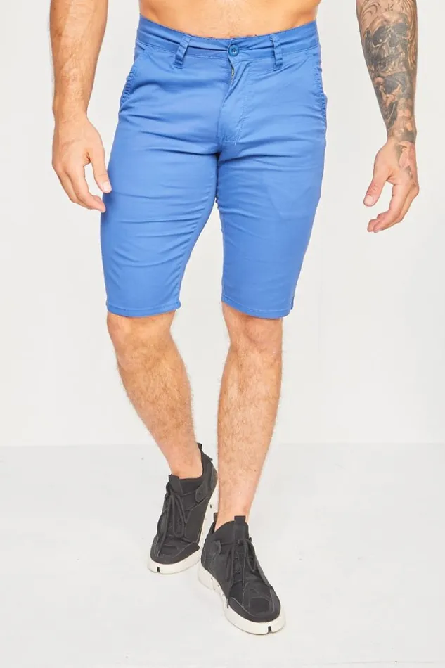 Men Blue Chino Shorts Blue Brentiny Paris Shorts