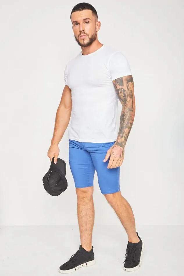 Men Blue Chino Shorts Blue Brentiny Paris Shorts