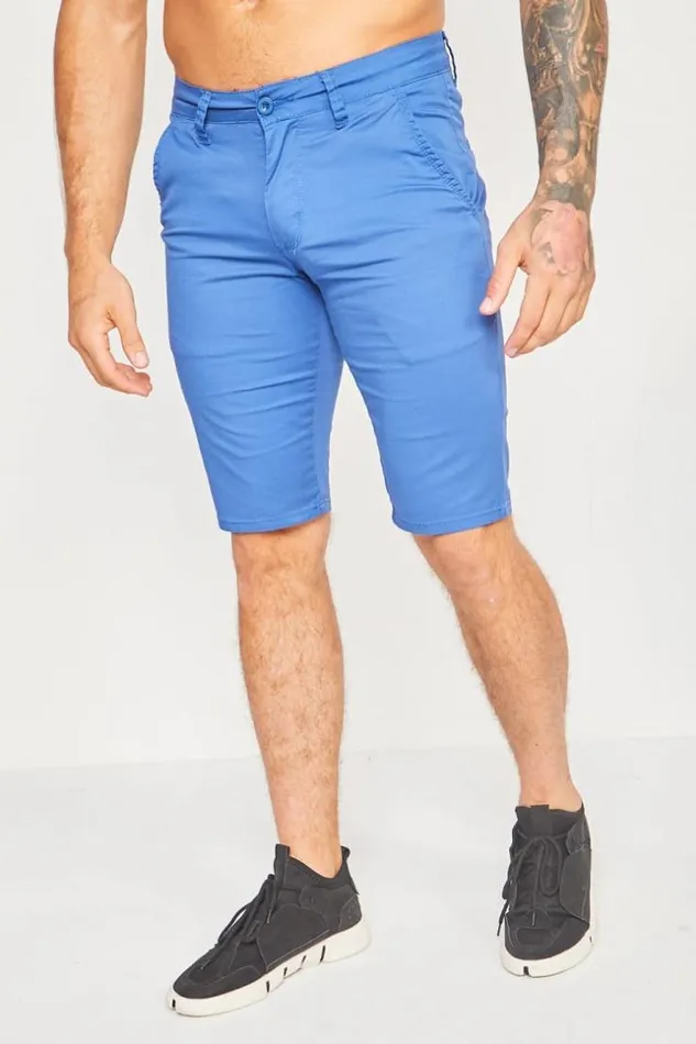Men Blue Chino Shorts Blue Brentiny Paris Shorts