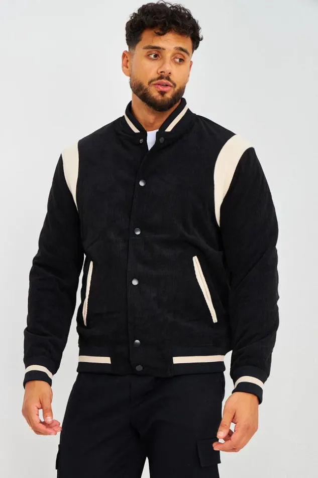 Men Bomber Noir En Velours Ctel Black Brentiny Paris Jackets