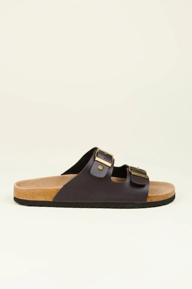Men Brakeburn Slippers and Sandals Brown Two Strap Sandalndash Brakeburn