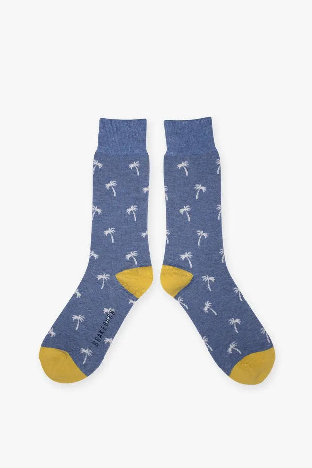 Men Brakeburn Socks Palm Tree Socks