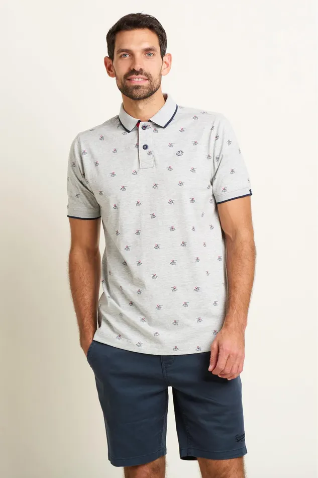 Men Brakeburn TShirts Grey Bike Polo