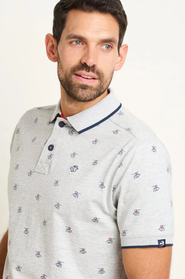 Men Brakeburn TShirts Grey Bike Polo