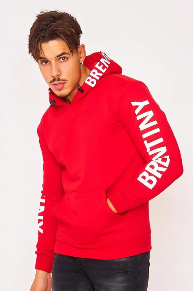Men Brentiny Hoodie In Red Red Brentiny Paris Sweatshirts and Pullovers