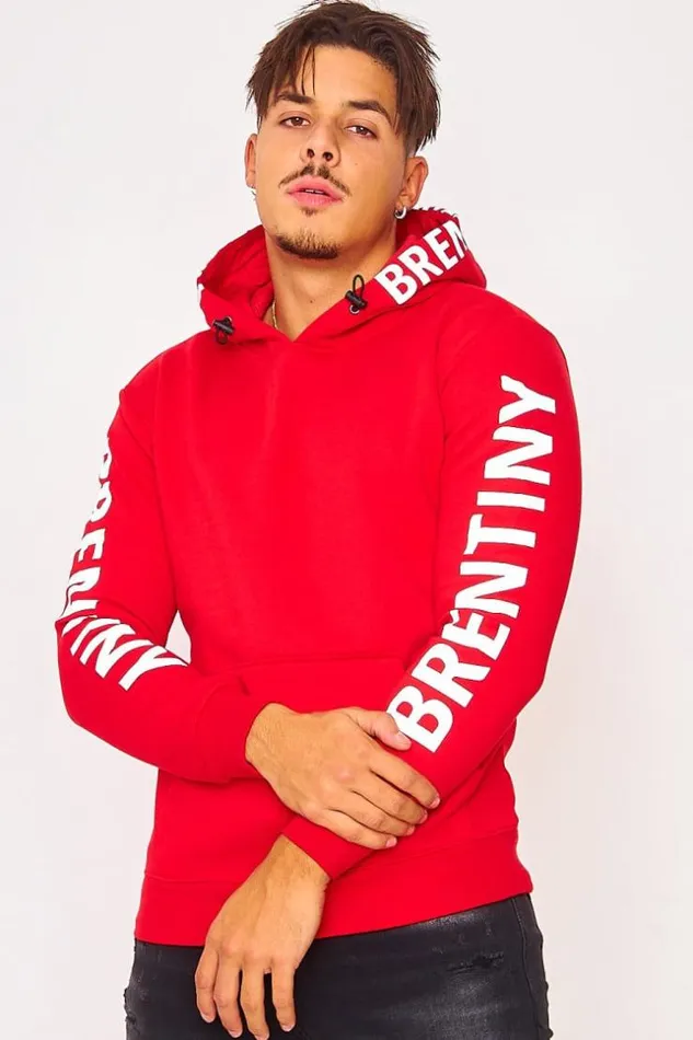 Men Brentiny Hoodie In Red Red Brentiny Paris Sweatshirts and Pullovers