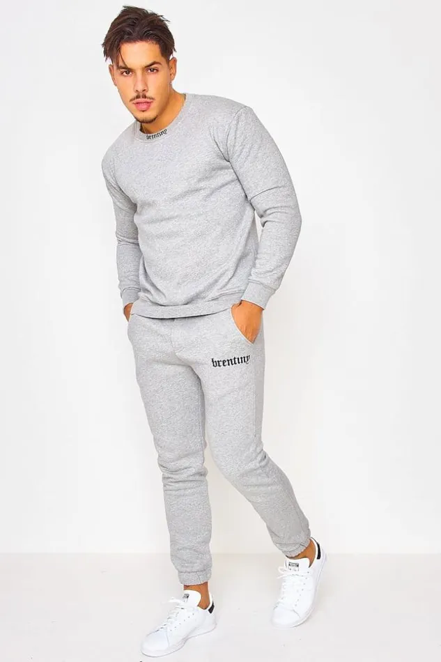 Men Brentiny Sweatshirt In Mottled Grey Grey Brentiny Paris Sweatshirts and Pullovers