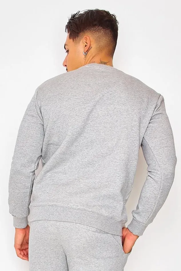 Men Brentiny Sweatshirt In Mottled Grey Grey Brentiny Paris Sweatshirts and Pullovers