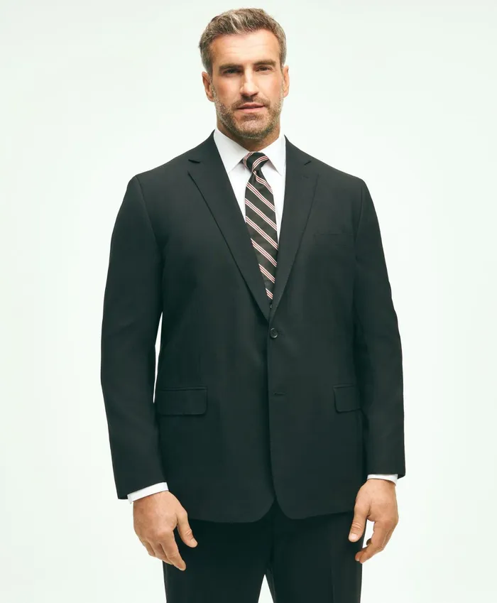 Men Brooks Brothers Explorer Collection Big and Tall Suit Jacket Black Brooks Brothers Suits