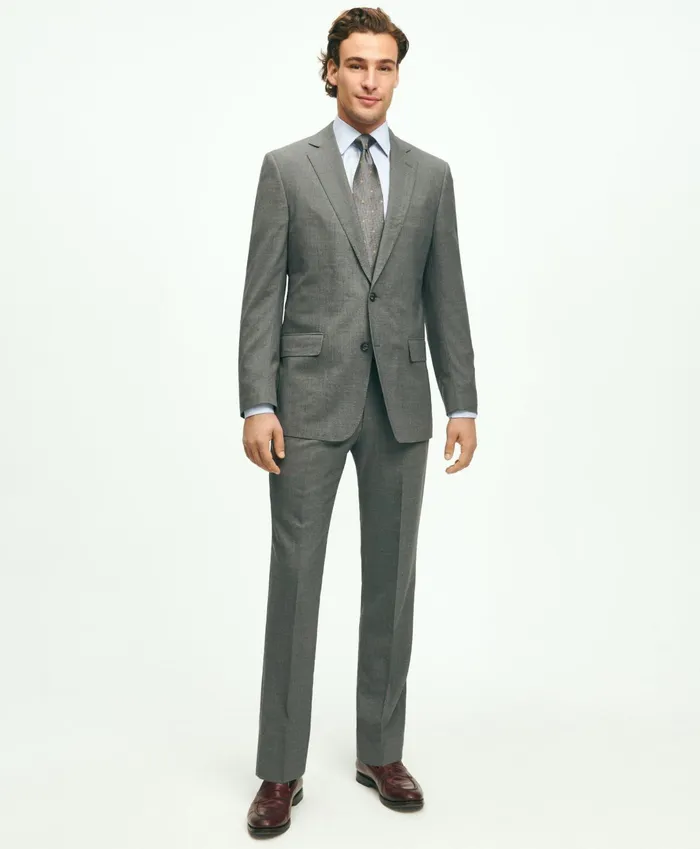 Men Brooks Brothers Explorer Collection Regent Fit Suit Pants Light Grey Brooks Brothers Suits