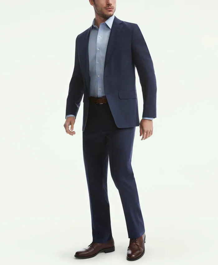 Men Brooks Brothers Explorer Collection Regent Fit Suit Pants Navy Brooks Brothers Suits