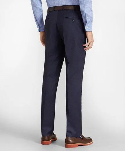 Men Brooks Brothers Flex MilanoFit Wool Trousers Blue Brooks Brothers Dress Pants