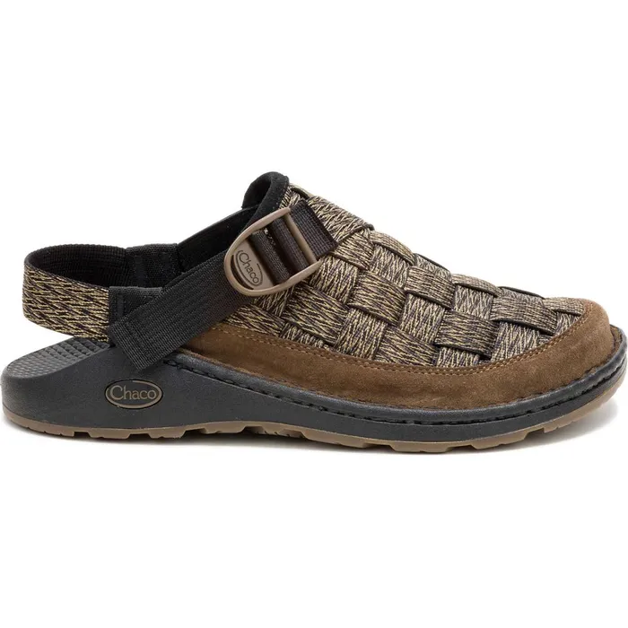 Men Chaco Clogs and SlipOns Canyon Woven Clog Hut Dark Sand