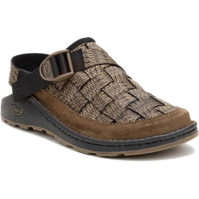 Men Chaco Clogs and SlipOns Canyon Woven Clog Hut Dark Sand