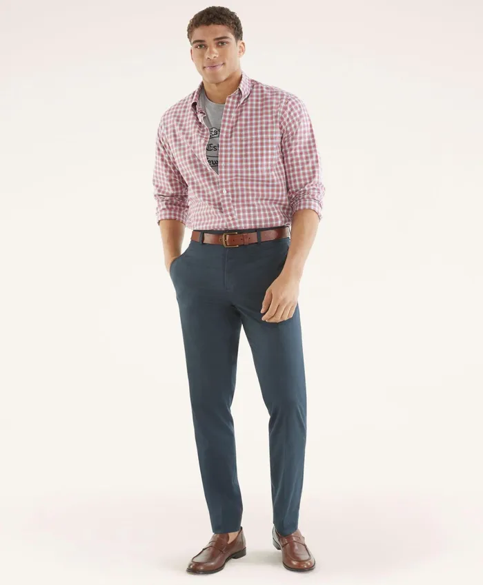 Men Clark StraightFit Stretch Advantage Chino Pants Navy Brooks Brothers Chinos and Casual Pants Men Clark StraightFit Stretch Advantage Chino Pants Navy Brooks Brothers Chinos and Casual Pants
