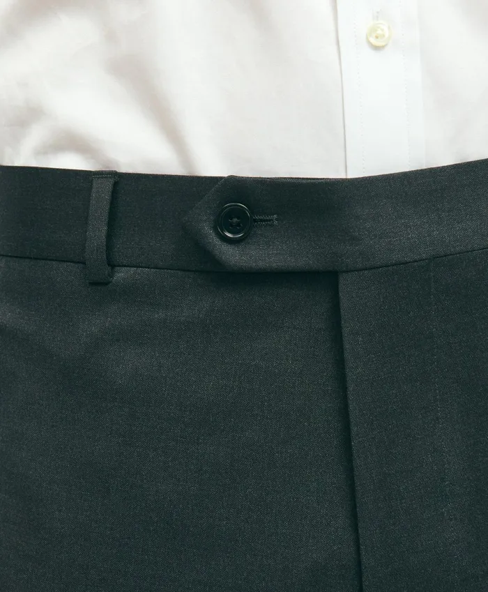 Men Classic Fit Wool 1818 Dress Pants Charcoal Brooks Brothers Dress Pants