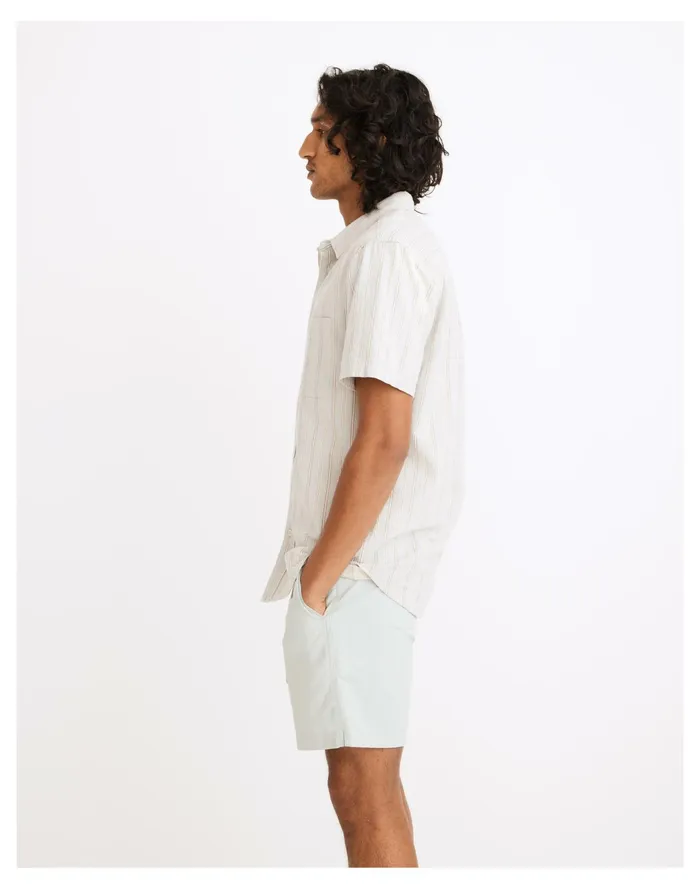 Men Crinkle Cotton Perfect Short Sleeve Shirt Glassware Blue Madewell Shirts Men Crinkle Cotton Perfect Short Sleeve Shirt Glassware Blue Madewell Shirts