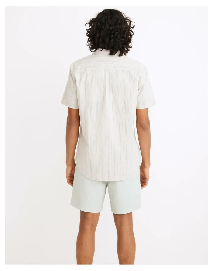Men Crinkle Cotton Perfect Short Sleeve Shirt Glassware Blue Madewell Shirts Men Crinkle Cotton Perfect Short Sleeve Shirt Glassware Blue Madewell Shirts