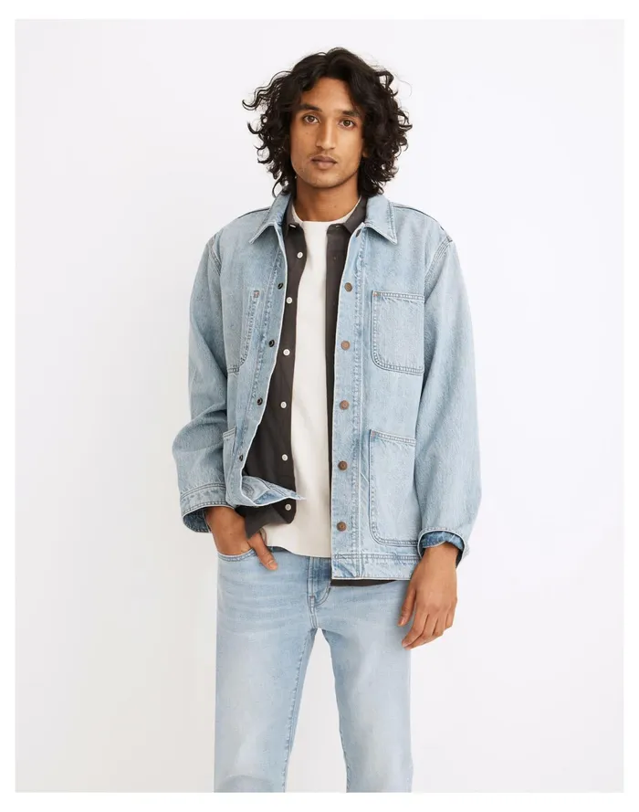 Men Denim Chore Jacket In Seaford Wash Seaford Wash Madewell Jackets
