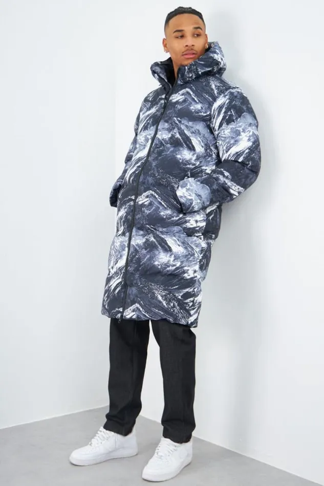 Men Doudoune Matelasse Longue Motif Paysage Grey Brentiny Paris Parkas And Down Jackets Men Doudoune Matelasse Longue Motif Paysage Grey Brentiny Paris Parkas And Down Jackets