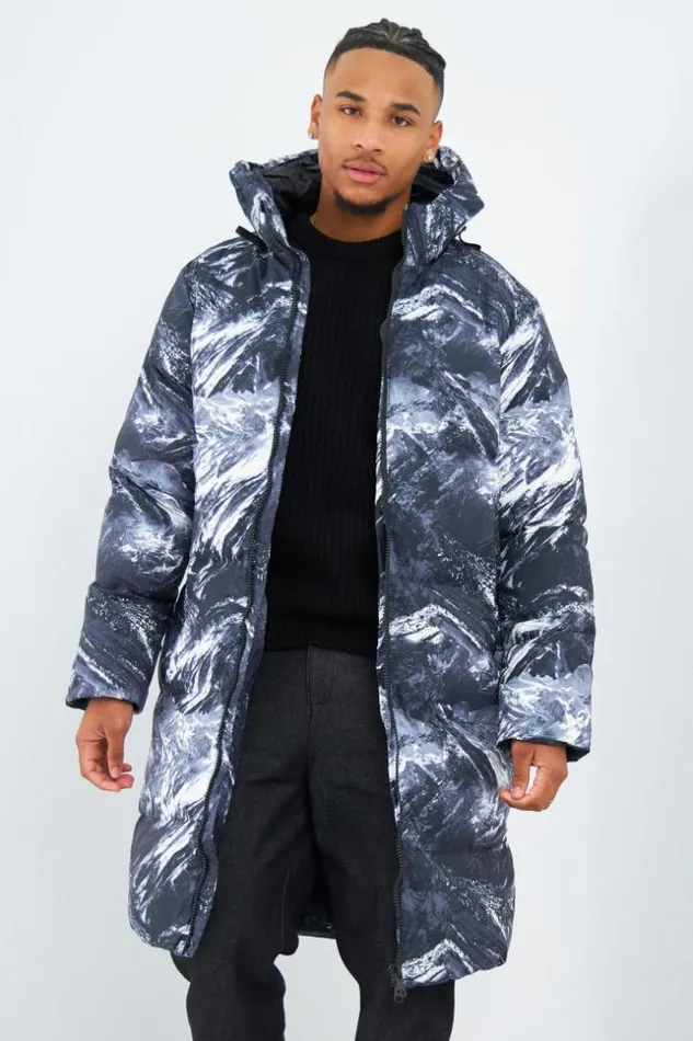 Men Doudoune Matelasse Longue Motif Paysage Grey Brentiny Paris Parkas And Down Jackets Men Doudoune Matelasse Longue Motif Paysage Grey Brentiny Paris Parkas And Down Jackets