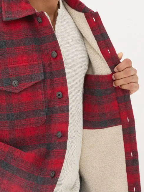 Men Fatface Coats and Jackets Dark Red Fjord Check Overshirt Men Fatface Coats and Jackets Dark Red Fjord Check Overshirt
