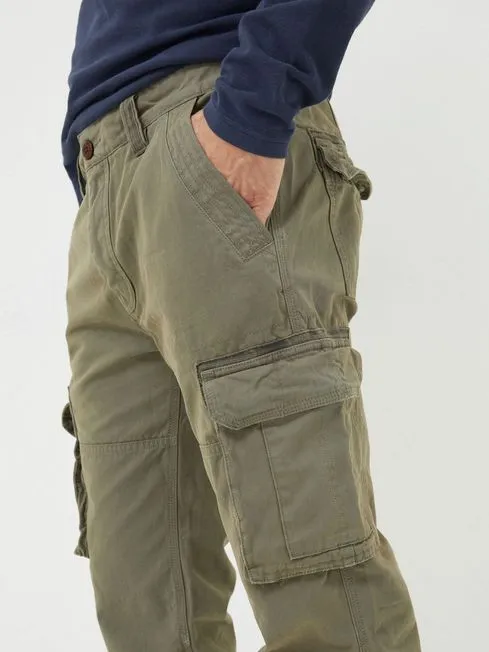Men Fatface Pants Breakyard Green Cargo Trousers
