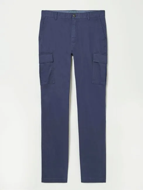 Men Fatface Pants Mawes Blue Navy Cargo Trousers