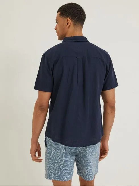 Men Fatface Shirts Blue Bugle Shirt Men Fatface Shirts Blue Bugle Shirt