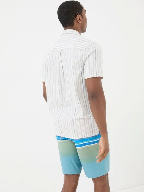 Men Fatface Shirts Denford Natural Dobby Stripe Shirt Men Fatface Shirts Denford Natural Dobby Stripe Shirt