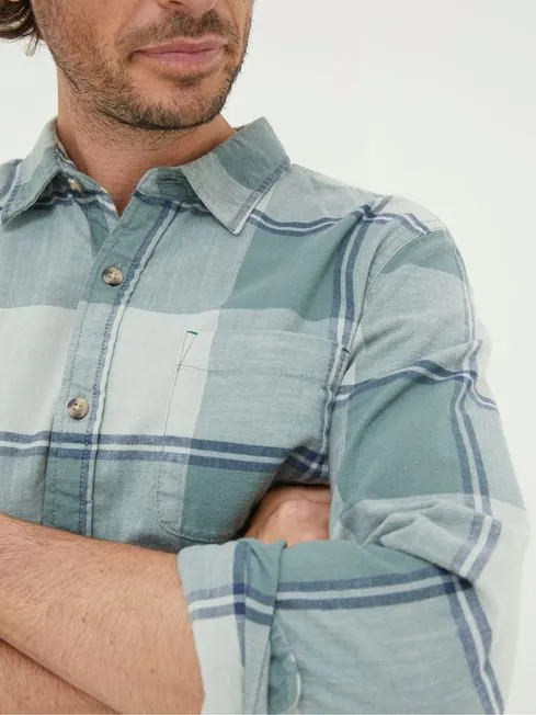 Men Fatface Shirts Green Somerset Check Shirt Men Fatface Shirts Green Somerset Check Shirt