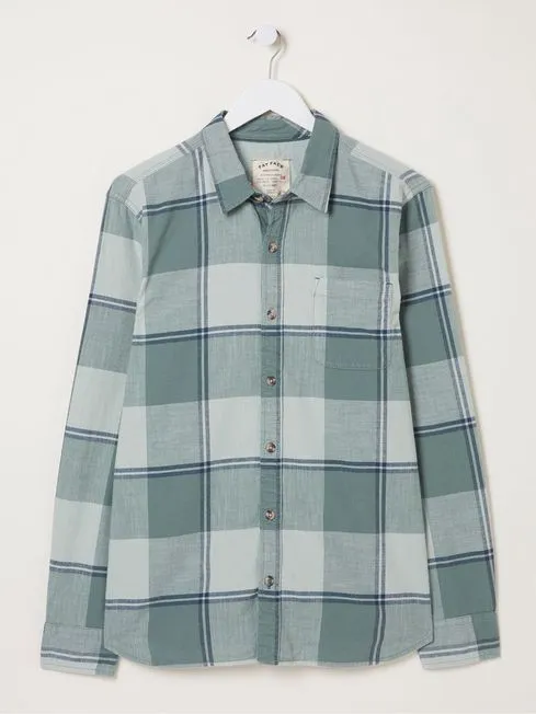 Men Fatface Shirts Green Somerset Check Shirt Men Fatface Shirts Green Somerset Check Shirt