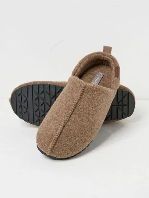 Men Fatface Slippers Frank Oatmeal House Shoes Men Fatface Slippers Frank Oatmeal House Shoes
