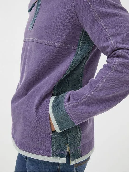 Men Fatface Sweatshirts and Hoodies Airlie Purple Pocket Sweatshirt