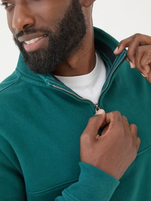 Men Fatface Sweatshirts and Hoodies Dark Teal Brooke Half Neck 100 Cotton Sweatshirt Men Fatface Sweatshirts and Hoodies Dark Teal Brooke Half Neck 100 Cotton Sweatshirt