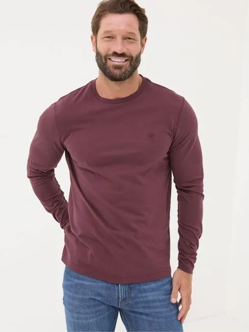 Men Fatface TShirts Burgundy Red Long Sleeve 100 Cotton TShirts 3 Pack Men Fatface TShirts Burgundy Red Long Sleeve 100 Cotton TShirts 3 Pack
