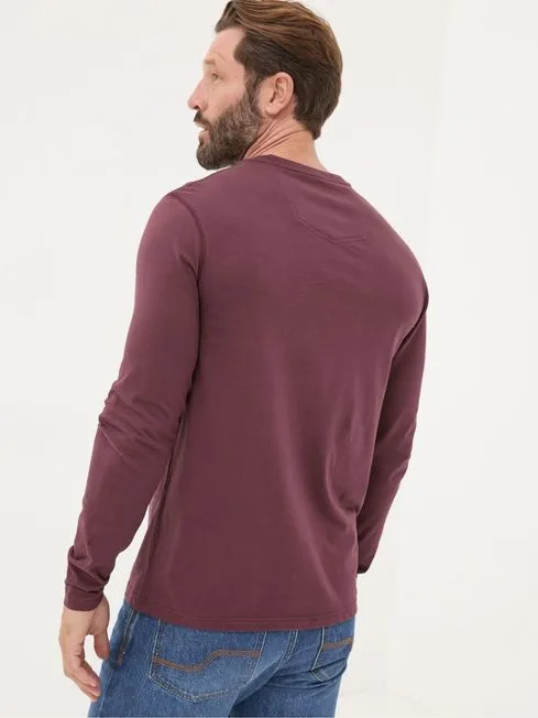 Men Fatface TShirts Burgundy Red Long Sleeve 100 Cotton TShirts 3 Pack Men Fatface TShirts Burgundy Red Long Sleeve 100 Cotton TShirts 3 Pack