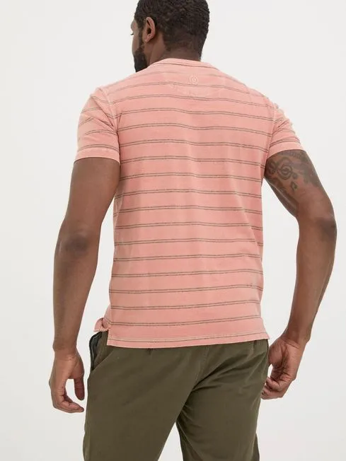 Men Fatface TShirts Ellesmere Orange Stripe TShirt Men Fatface TShirts Ellesmere Orange Stripe TShirt