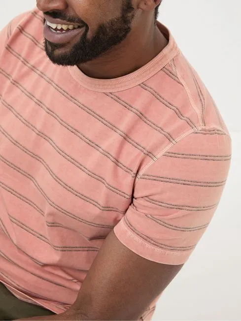 Men Fatface TShirts Ellesmere Orange Stripe TShirt Men Fatface TShirts Ellesmere Orange Stripe TShirt