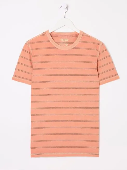 Men Fatface TShirts Ellesmere Orange Stripe TShirt Men Fatface TShirts Ellesmere Orange Stripe TShirt