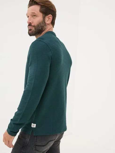 Men Fatface TShirts Teal Blue Nutbourne Henley 100 Cotton TShirt Men Fatface TShirts Teal Blue Nutbourne Henley 100 Cotton TShirt