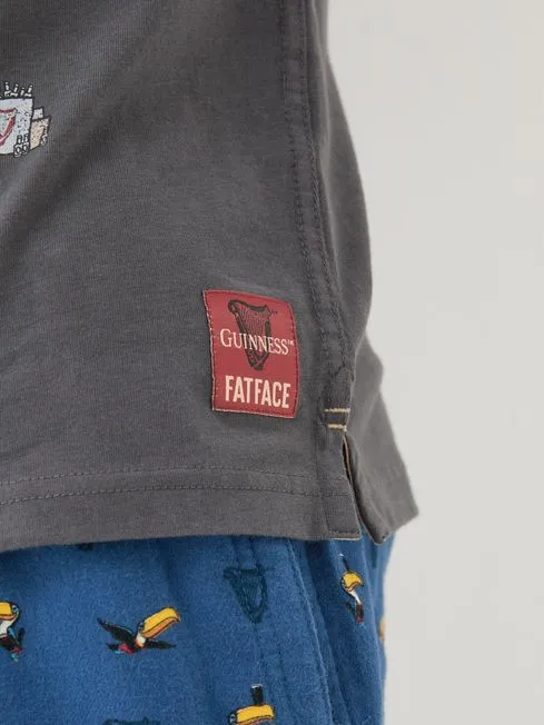 Men Fatface TShirts Washed Black Guinness Process 100 Cotton TShirt Men Fatface TShirts Washed Black Guinness Process 100 Cotton TShirt