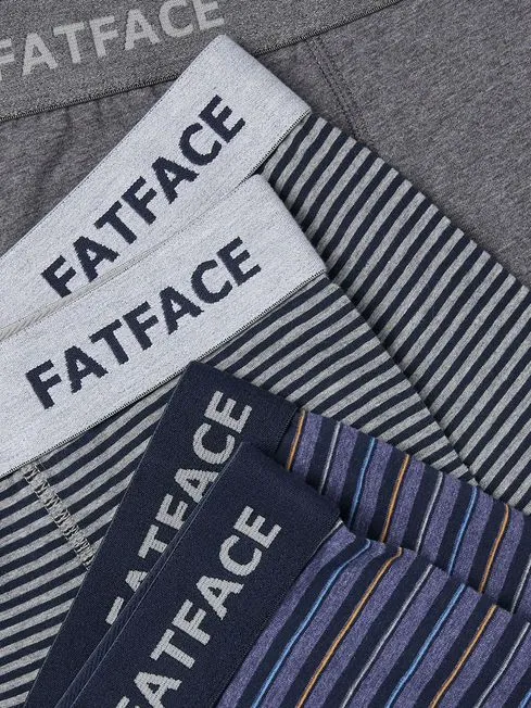 Men Fatface Underwear Blue Seagrove Stripe Cotton Boxers 3 Pack Men Fatface Underwear Blue Seagrove Stripe Cotton Boxers 3 Pack