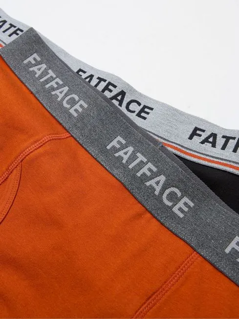 Men Fatface Underwear Orange Cotton Boxers 2 Pack Men Fatface Underwear Orange Cotton Boxers 2 Pack