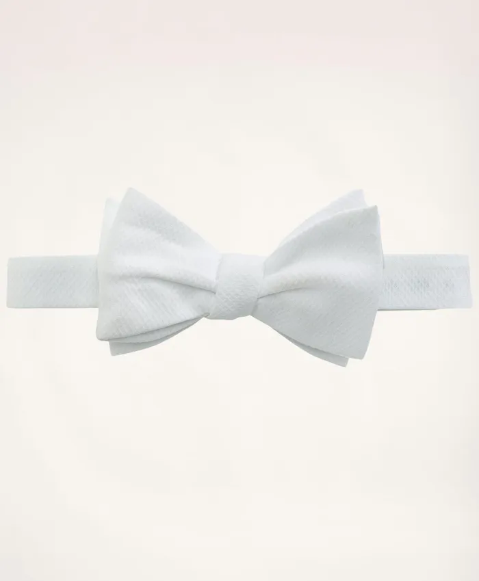 Men Formal Bow Tie White Brooks Brothers Ties and Pocket Squares